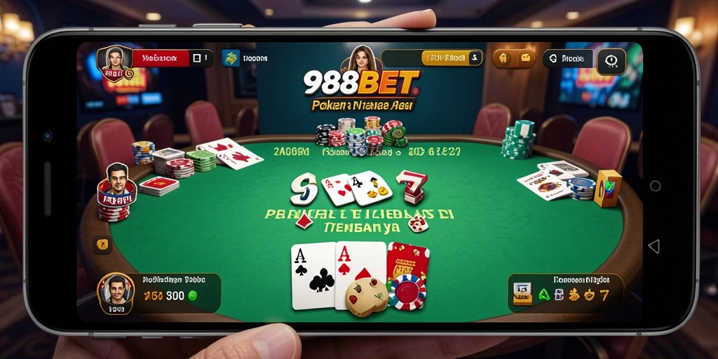 Tampilan menarik dari gameplay Poker di 988BET