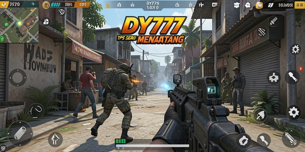 Screenshot menunjukkan aksi seru dalam gameplay DY777.