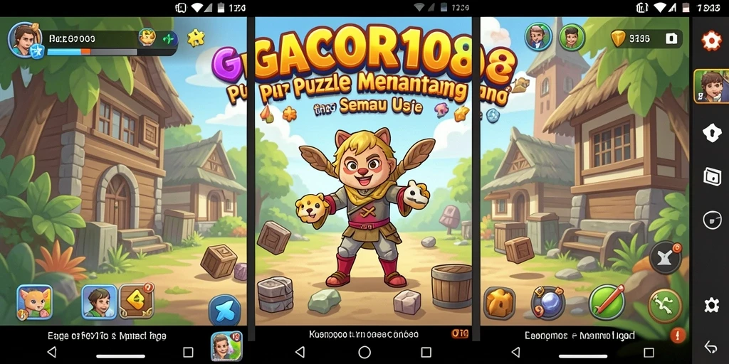 Tampilan gameplay menantang dari GACOR108 dengan teka-teki yang menarik.