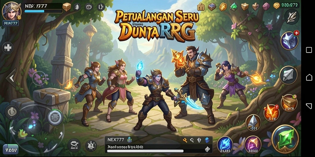 Tampilan gameplay NEX777 yang mendebarkan dan penuh aksi RPG.