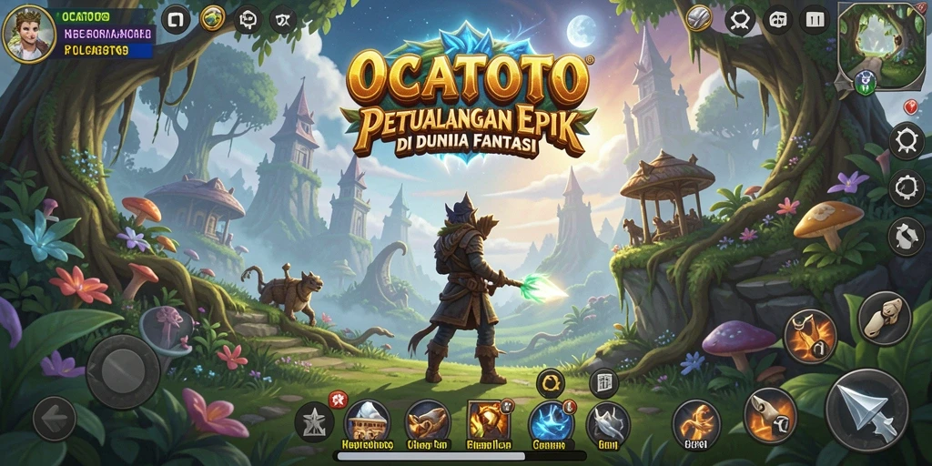 Tampilan gameplay <strong>OCATOTO</strong> yang menawan dengan aksi RPG seru.