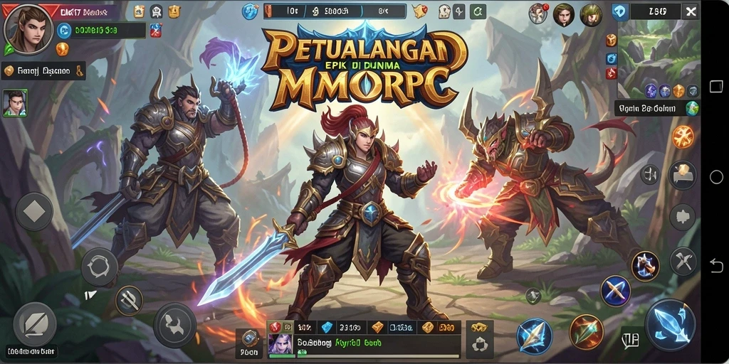 Tampilan seru gameplay OLX17 dalam petualangan MMORPG.