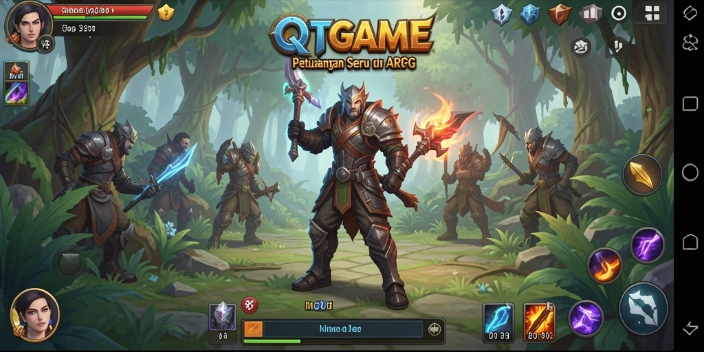 Tampilan gameplay QTGAME yang mengesankan dan mendebarkan.