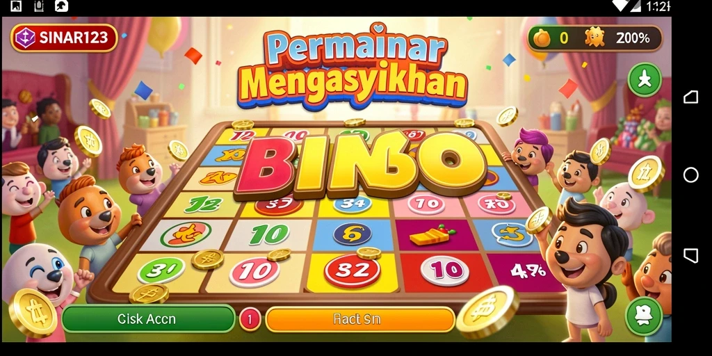 Tampilan gameplay Bingo yang menarik di SINAR123.