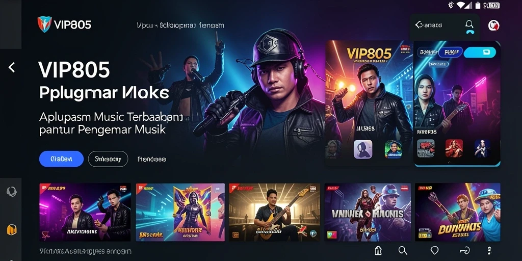 Screenshot gameplay VIP805 yang menampilkan pengalaman interaktif mendengarkan musik.