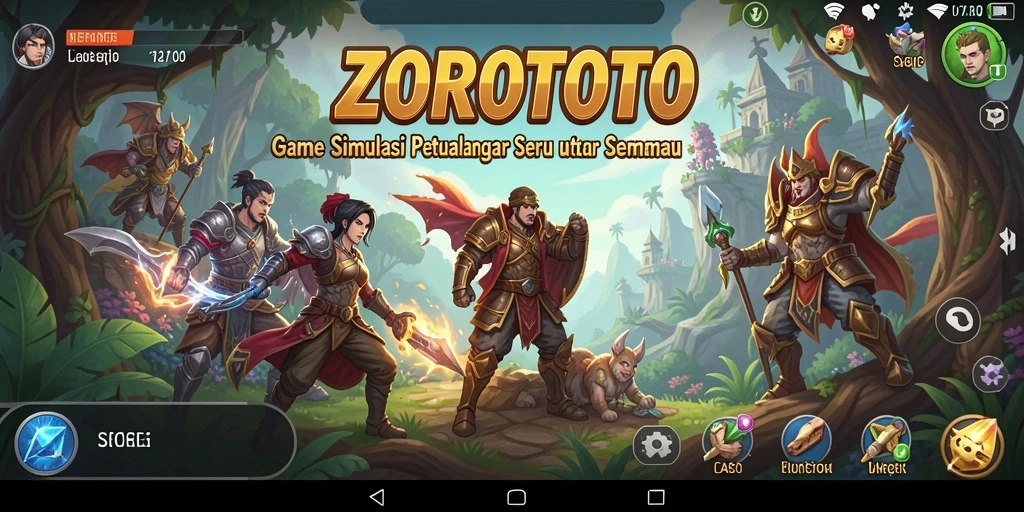 Tampilan gameplay ZOROTOTO yang menawan dan seru.